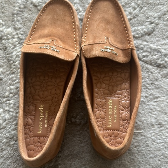 KATE SPADE tan leather loafers flats 8B/ 38.5 EU - Picture 2 of 4